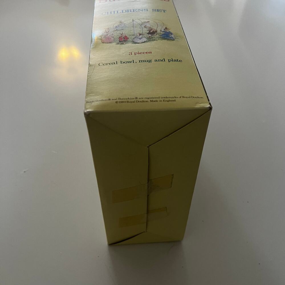 Vintage Royal Doulton Bunnykins 2pc Nursery Set Plate & Mug New in Box England - Picture 6 of 11